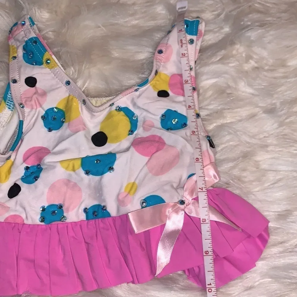 Splish Splash Old Time Bathing Suit Style Dance Costume with Swarovski Crystals